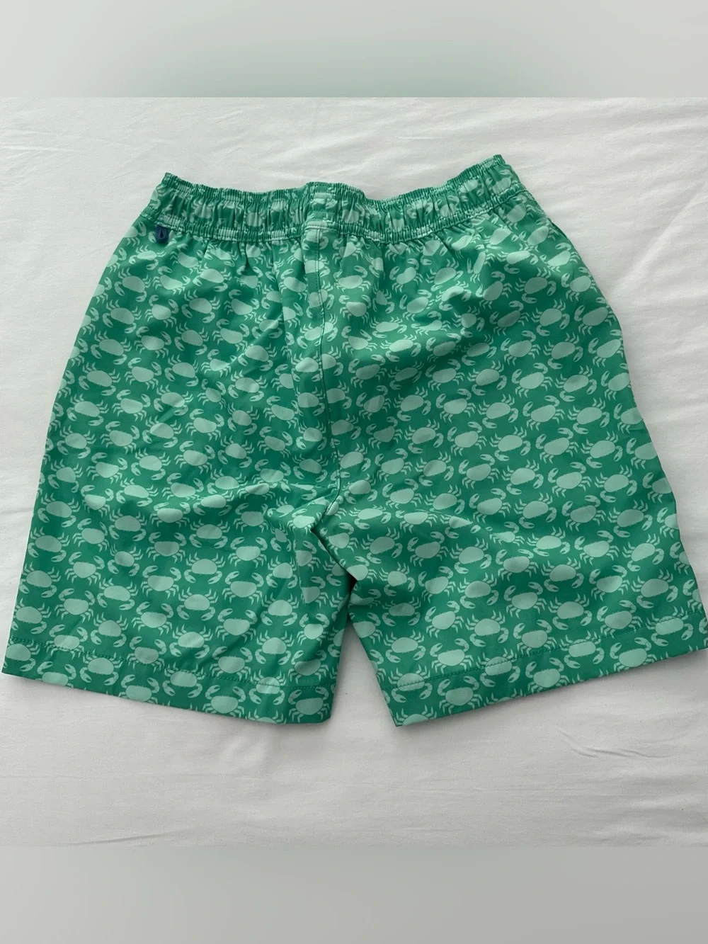 J.crew Crew Cuts Boys Drawstring Swimsuit Lined Green Crabs- Size 16